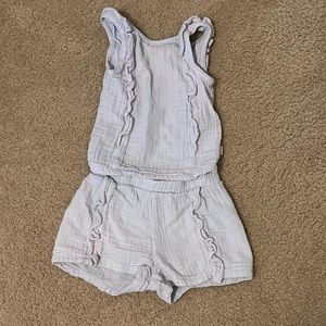 Ruffled Muslin Fabric Outfit